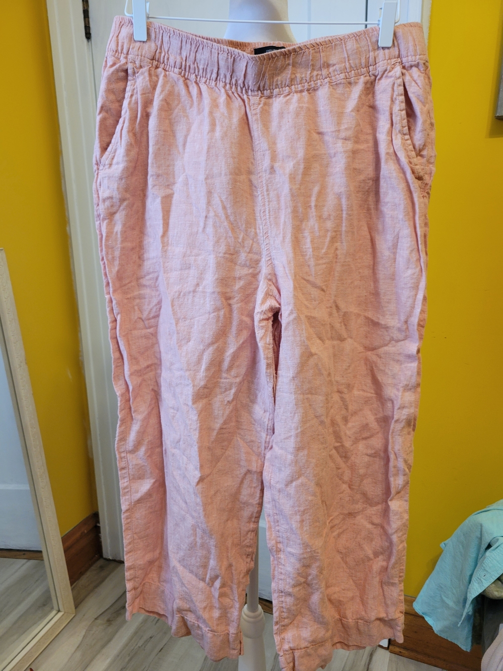Tahari Blush Pink Linen Pants